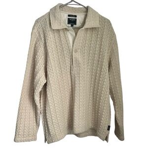 Todd Snyder Wool Blend Beige Long Sleeve Knit Sweater Top Men's Large